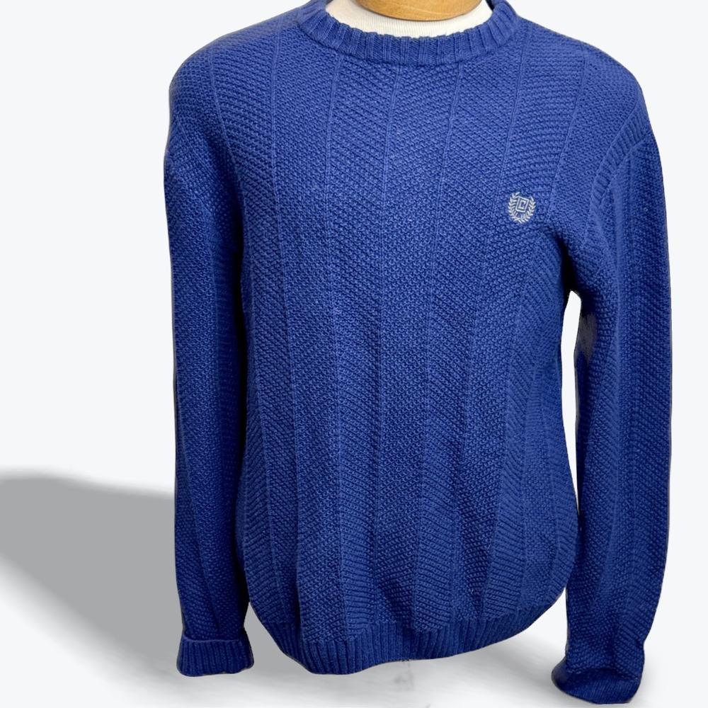 Chaps Mens Knit Sweater Ribbed Crew‎ Neck Pullover Medium